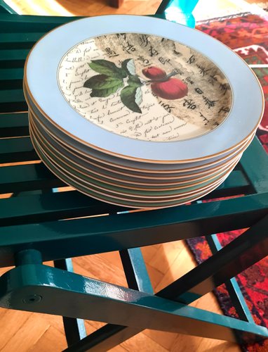Bernardaud Limoges Poesie Plates, 1990s, Set of 8 for sale at Pamono