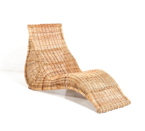 Chaise Longue Karlskrona Vintage en Osier par Carl Öjerstam pour Ikea