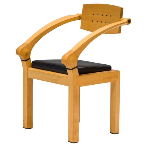 Spring Office Chair in Beech and Ebony by Massimo Scolari for