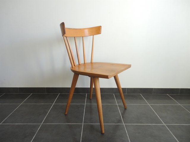 Spindle Back Chair By Paul Mccobb For, Maple Wood Dining Chair Spindle Back