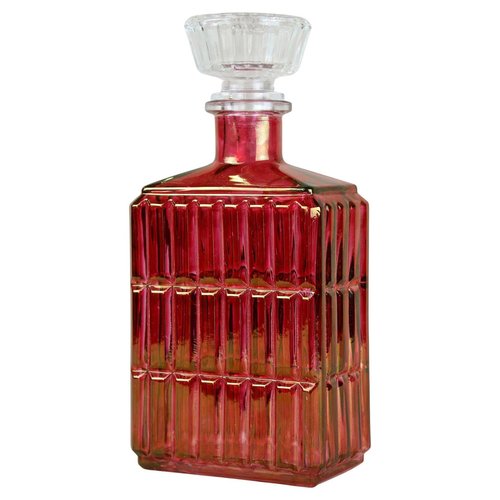 Decanter o bottiglia da liquore in vetro Art Déco, XX secolo, Austria, anni  '30 in vendita su Pamono