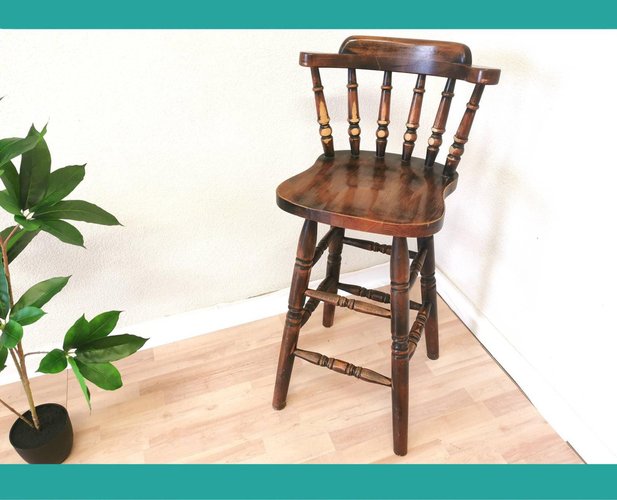 Carved Wooden Bar Chair Yugoslavia 1970s for sale at Pamono