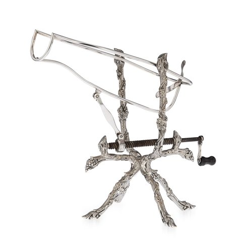 19th Century Victorian Silver Plated Mechanical Wine Pourer, 1880s for