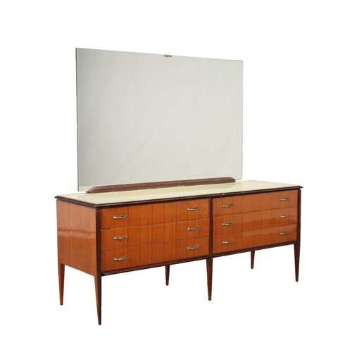 Horizontal dresser with on sale mirror