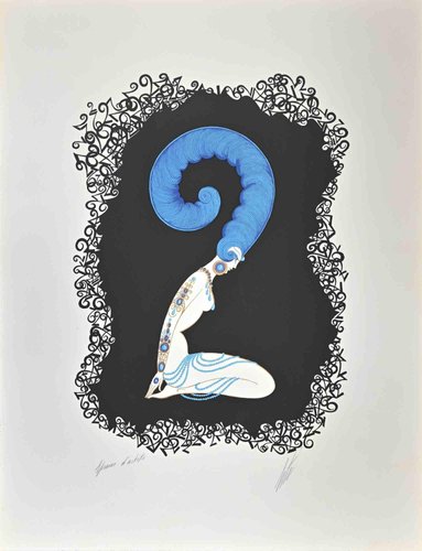 Erté, Le 2, Lithograph, 1968 for sale at Pamono