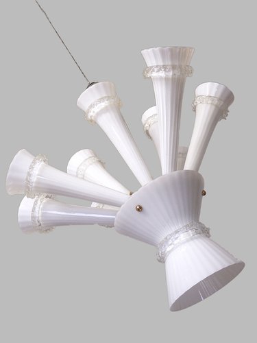 Trumpet Ceiling Light With Handblown Glass 1960s For Sale At Pamono
