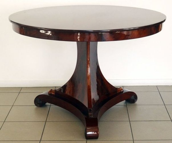 Oval Shaped Wooden Table for sale at Pamono