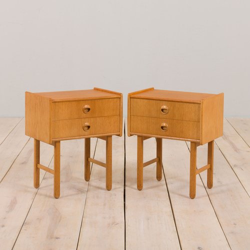 MidCentury Scandinavian Oak Nightstands from Talgo Mobler, Norway
