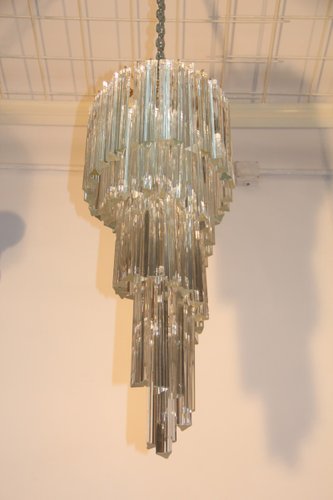 Italian Cascading Chandelier From, Vintage Cascading Lucite Chandelier