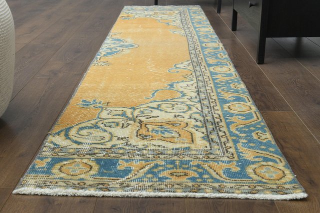 Vintage Turkish Orange Wool Rug, 1960s for sale at Pamono