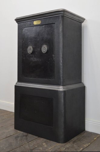 Antique Metal Cupboard From Fichet For Sale At Pamono