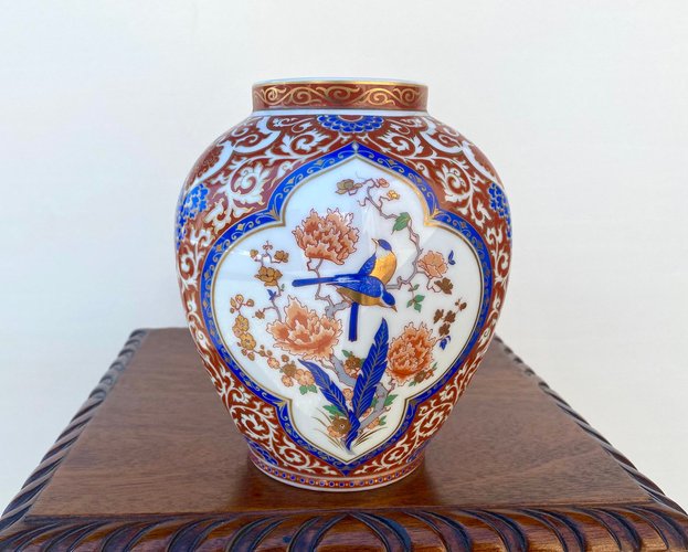 Vintage Kaiser Ming Porcelain Vase with Flower & Bird Decor, West