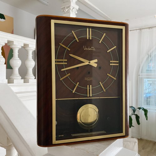 French Vedette Wall Clock, 1950s for sale at Pamono