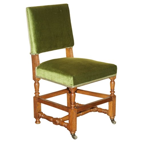 Antique Victorian Green Desk Chair from Edward & Roberts for sale at Pamono