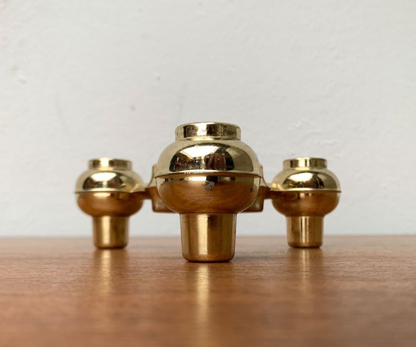 Vintage Metal Modular Atomic Stacking Candle Holder from Quist, 1970s