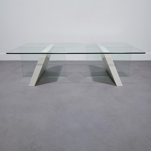 Vintage Italian Glass Coffee Table for sale at Pamono