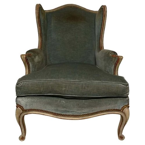 Velvet on sale bergere chair