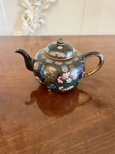 Théière en céramique vernissée marron