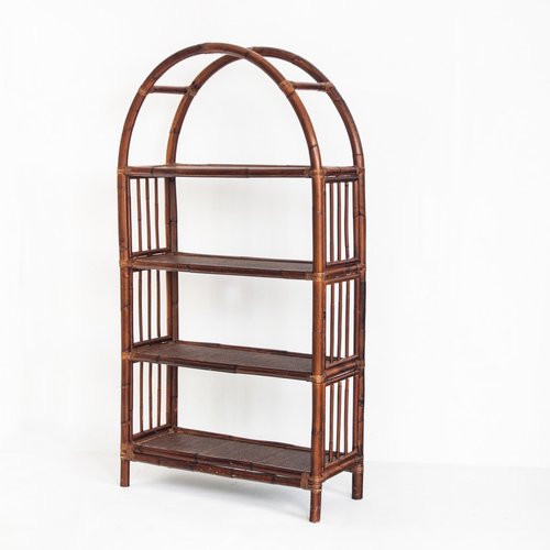 Vintage Rattan Bookcase, France, 1960s for sale at Pamono