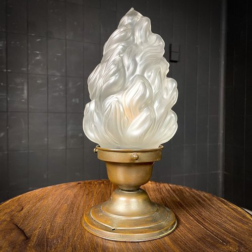 Art Deco Flame Ceiling Lamp, 1920s for sale at Pamono