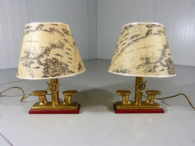 Foresti & Suardi Nautical Table Lamps, 1970s, Set of 2 for sale at Pamono