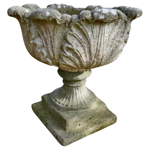 Acanthus Leaf Weathered Garden Planter, 1950s for sale at Pamono