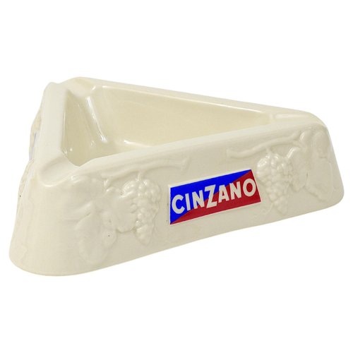 2 Posacenere Antivento XL In Porcellana - Design A Righe Colorate, 13.5x7 Cm