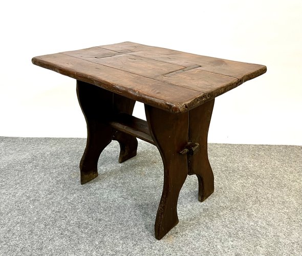Rustic Wooden Stool for sale at Pamono