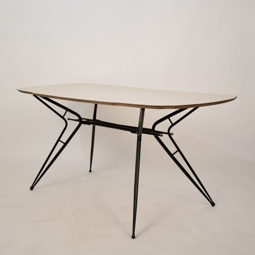 Base Per Tavolo Da Pranzo In Legno Di Faggio, Gambe Per Piano In Vetro O Legno, Design Mid-Century, Facile Montaggio Con Strumenti Inclusi, 30 Giorni Di Reso