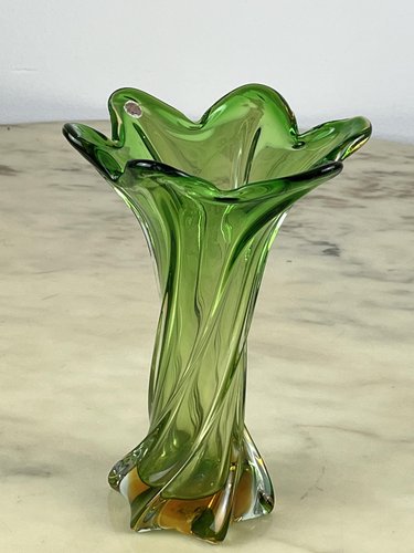 in verlegenheid gebracht salto Mortal Mid-Century Vase in Murano Glass, Italy, 1960s for sale at Pamono