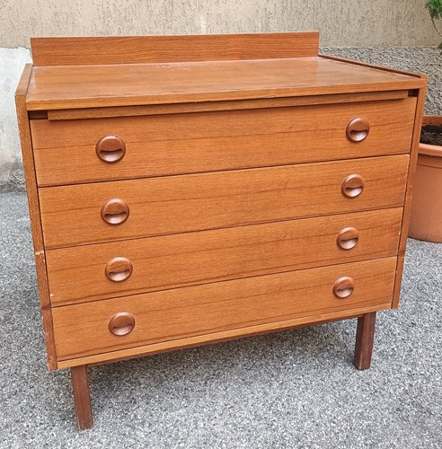 Mahogany Como Dresser with Pull Out Desk Drawers 1950s