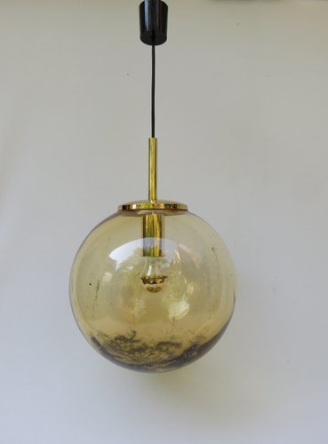 Vintage Italian Yellow Glass Ball Pendant Light For At Pamono - Ball Ceiling Light Glass
