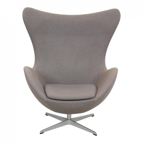 The Egg Chair in Gray Hallingdal Fabric by Arne Jacobsen for Fritz