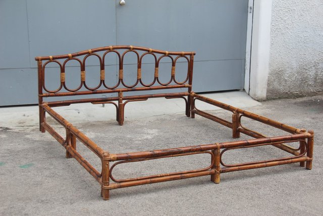 Vintage bamboo bed frame discount