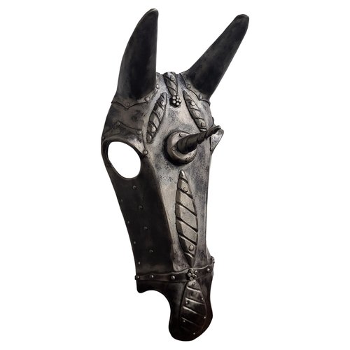 18th Century Italian Wrought Iron Horse Armor Mask for sale at Pamono