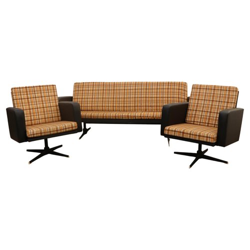 Vintage Eastern Bloc Living Room Set, 1970s, Set of 3 for sale at Pamono