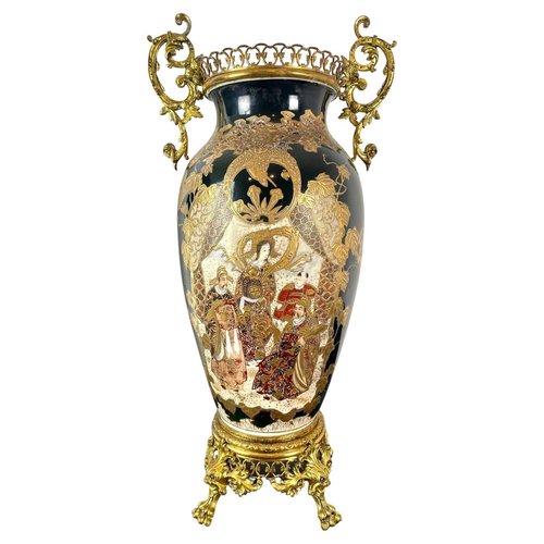 JARRON JAPONÉS - pareja de jarrones antiguos de porcelana - finales del siglo XIX - España