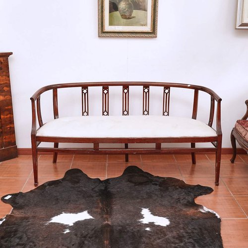 Vintage Brown Wooden Sofa for sale at Pamono