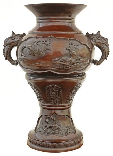 19th Century Japanese Bronze Vase 19th Century Japanese Bronze Vase