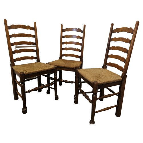 Antique ladder back dining chairs sales