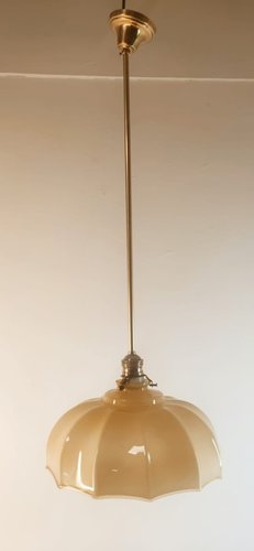 årsag Creek gas Amber Glass Ceiling Lamp for sale at Pamono