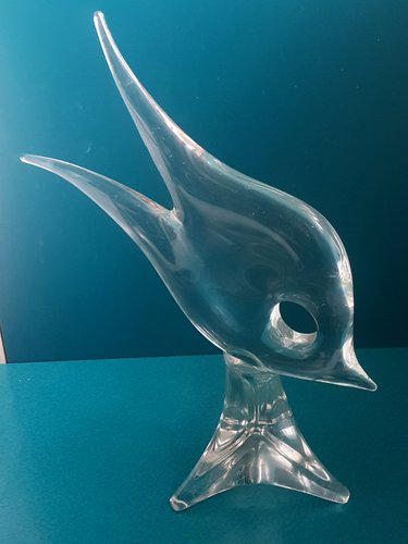 ZANETTI  MURANO  くじら 生き物　置物　イタリア　ガラス工芸 Large Murano Glass Fish by Licio Zanetti, 1960s for sale at