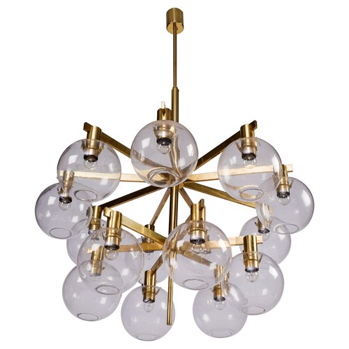 Brass Chandelier Model 348/15 from Hans-Agne Jakobsson, 1960s for
