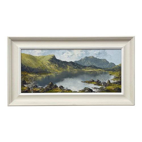 Charles Wyatt Warren, Impasto Mountain Lake Landscape, Oil