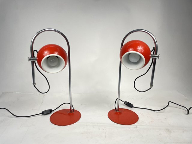 Lampe De Bureau Vintage Chromée Années 60-70 - Design Space Age - Réglable