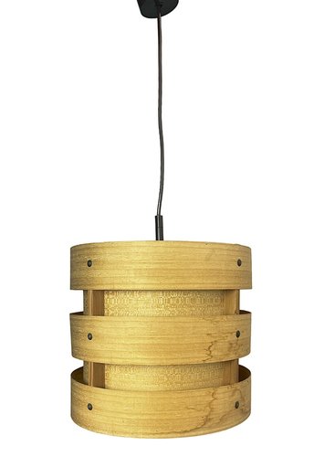 Pine Wood Straps Pendant Lamp by Zicoli Limbach, 1960s for sale at