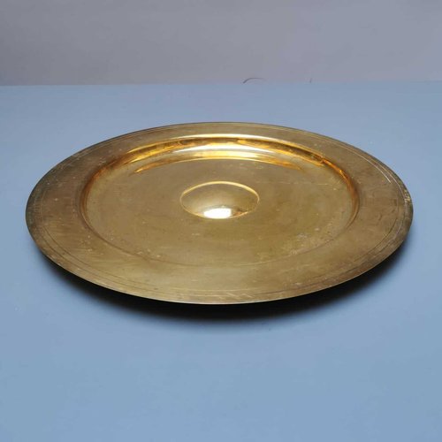 Goldener Vintage Messing Teller