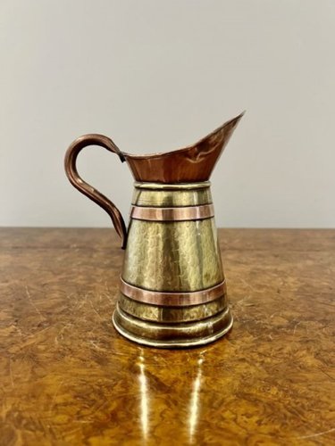 Antique Edwardian Brass and Copper Jug, 1900s for sale at Pamono