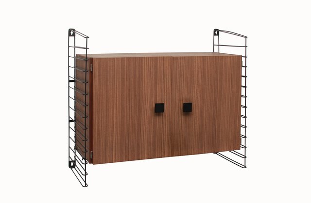 vovala Armoire murale de salle de bain en bambou avec 2 portes en rotin et étagère réglable