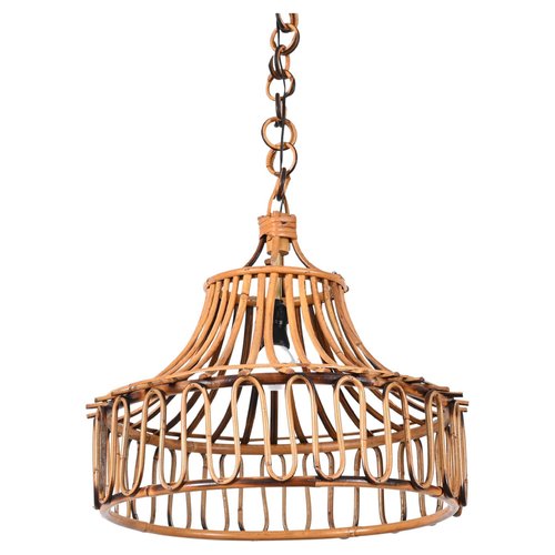 Round wicker pendant light deals